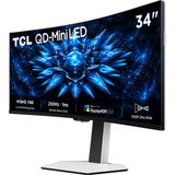 TCL 34C2A 34" curved gaming monitor Zwart, 1x DisplayPort, 2x HDMI, 1x USB-C, 2x USB-A, 200 Hz