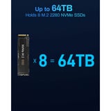 TerraMaster F8 SSD Plus nas Zwart, 1x 10GbE, HDMI, USB