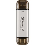 Transcend ESD310 Portable 1 TB externe SSD Zilver, USB-A 3.2 (10 Gbit/s) | USB-C 3.2 (10 Gbit/s)