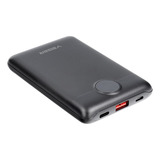 VEGER S11 (W1140) 10000 mAh  powerbank Zwart, PD 22,5W, QC 3.0, 2A, USB-A, USB-C, Micro-USB