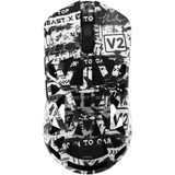 WLMouse Beast X Max V2 Wireless Gaming Mouse - Graffiti Wit (mat)/zwart, 50 - 50.000 dpi, 8K, 2.4GHz / USB-C