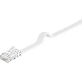 goobay Netwerkabel RJ-45 U/UTP met Cat.5e Wit, 20 meter, Platte kabel