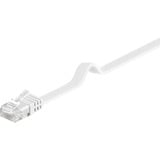 goobay Netwerkkabel RJ-45 U/UTP met Cat.5e Wit, 20 meter, Platte kabel