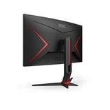 AOC C27G2Z3/BK 27" curved gaming monitor Zwart/rood, 2x HDMI, DisplayPort, 280 Hz (OC)
