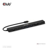 Club 3D 10-1 Portable Dock USB Type-C 10Gbps to HDMI 8K30Hz PD3.1 Max.140 Watt dockingstation Zwart, HDMI, USB-C, LAN