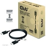 Club 3D Displayport 2.1 VESA DP80 gecertificeerde kabel male-male Zwart, 1,2 meter, 4K 240Hz, 8K 60Hz, 80Gbps