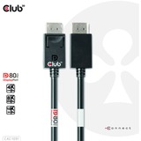 Club 3D Gecertificeerde DisplayPort 2.1 kabel Zwart, 1,2 meter, 8K