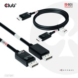 Club 3D Gecertificeerde DisplayPort 2.1 kabel Zwart, 1,2 meter, 8K