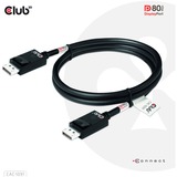 Club 3D Gecertificeerde DisplayPort 2.1 kabel Zwart, 1,2 meter, 8K