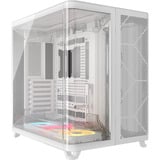 Corsair AIR 5400 LX-R LINK midi tower behuizing Wit | 3x USB-C | RGB | Tempered Glass