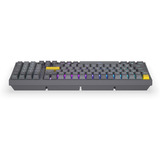 ENDORFY Celeris 1800 RGB mechanisch gaming toetsenbord Grijs, US lay-out (QWERTY), ENDORFY Yellow by Gateron, 100%, ARGB, PBT keycaps, Hot-swap, Bluetooth / USB-C / 2.4 GHz