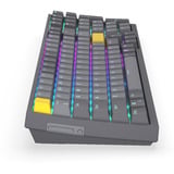 ENDORFY Celeris 1800 RGB mechanisch gaming toetsenbord Grijs, US lay-out (QWERTY), ENDORFY Yellow by Gateron, 100%, ARGB, PBT keycaps, Hot-swap, Bluetooth / USB-C / 2.4 GHz
