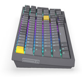 ENDORFY Celeris 1800, gaming toetsenbord Grijs, US lay-out, ENDORFY Yellow by Gateron, ARGB, PBT keycaps, Hot-swap, Bluetooth / USB-C / 2.4 GHz