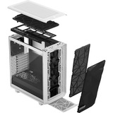 Fractal Design Meshify 2 Compact Clear Tempered Glass midi tower behuizing Wit/zwart | 2x USB-A | 1x USB-C | Tempered Glass