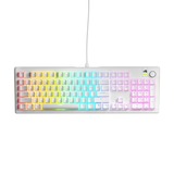 Glorious GMMK 3 100% Prebuilt Wired White, gaming toetsenbord Wit, US lay-out, Glorious Fox, 100%, RGB, GPBT-doubleshot keycaps, Knob
