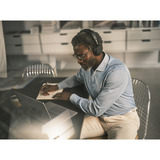 Jabra Evolve3 75 on-ear headset Zwart, Microsoft Teams (MS), Link390 USB-A