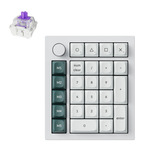 Keychron Q0 HE QMK Wireless Custom Number Pad RGB mechanisch numpad Wit, US lay-out (QWERTY), Gateron Double-Rail Magnetic Nebula, Hot-swap, RGB, Double-shot PBT keycaps