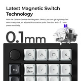 Keychron Q0 HE QMK Wireless Custom Number Pad RGB mechanisch numpad Wit, US lay-out (QWERTY), Gateron Double-Rail Magnetic Nebula, Hot-swap, RGB, Double-shot PBT keycaps
