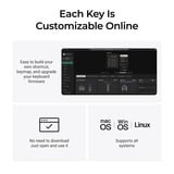 Keychron Q0 HE QMK Wireless Custom Number Pad RGB mechanisch numpad Wit, US lay-out (QWERTY), Gateron Double-Rail Magnetic Nebula, Hot-swap, RGB, Double-shot PBT keycaps