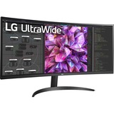 LG UltraWide 34WQ60C 34" Curved UltraWide Monitor Zwart, 2x HDMI, 1x DisplayPort