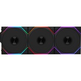 Lian Li UNI FAN TL 120 Reverse Blade Wireless Triple Pack case fan Zwart, 4-pin PWM, Incl. controller