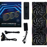 Lian Li UNI FAN TL 120 Reverse Blade Wireless Triple Pack case fan Zwart, 4-pin PWM, Incl. controller
