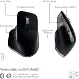 Logitech MX Master 3S voor Mac muis Grafiet, 200 tot 8000 dpi, Bluetooth Low Energy