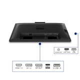 Philips 24B2U3301H/00 23.8" monitor Zwart, HDMI, DisplayPort, USB-C, LAN, Audio, webcam, 120 Hz