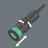 Wera 881/4/1 SB Afstandshouder met variabele schroefdiepte instelling, 1/4" x 95 mm bit Zwart/groen