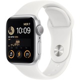 Apple Watch SE smartwatch Zilver, 40mm, Wit sportbandje, Aluminium, GPS