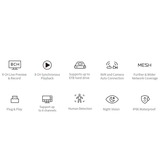 Foscam FN8108W-B4-1T, 2K/3MP 8-kanaals WiFi beveiligingsset beveiligingscamera Wit