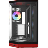 HYTE Y50 RGB Black Cherry midi tower behuizing Rood | 2x USB-A | 1x USB-C | RGB | Tempered Glass