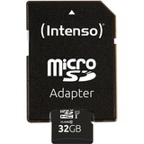 Intenso UHS-I Performance microSDXC 32 GB  geheugenkaart Zwart, Incl. SD adapter, UHS-I U1, Class 10