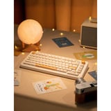 Iqunix ZX75 Sunset Ponder Wireless Mechanical Keyboard Lichtgeel, US lay-out (QWERTY), Gateron Red, 75%, RGB leds, Hot-swappable, Double-shot PBT, 2.4GHz | Bluetooth 5.1 | USB-C