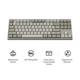 Keychron C1 Pro-M4, toetsenbord Grijs, US lay-out, Keychron Super Banana, 80% TKL, RGB leds, OSA Double-Shot PBT, hot swap, 8000 Hz