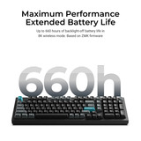 Keychron Q5 Ultra-M3 8K Wireless Custom Mechanical Keyboard Zwart, US lay-out (QWERTY), Keychron Silk POM Banana, 96%, 96%, RGB, Hot swap, 8K, 2.4 GHz / Bluetooth 5.2 / USB-C