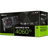PNY GeForce RTX 4060 Ti 8GB VERTO Overclocked Dual Fan DLSS 3 grafische kaart DLSS 3, 3x DisplayPort, 1x HDMI 2.1