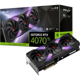 PNY GeForce RTX 4070 Ti 12GB XLR8 Gaming VERTO EPIC-X RGB Triple Fan DLSS 3 grafische kaart 1x HDMI, 3x DisplayPort, DLSS 3