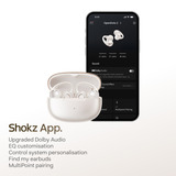 Shokz OpenDots 2 bone conduction headset Grijs, Bluetooth® 6.1