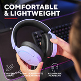 Trust GXT 491P Fayzo Draadloze gamingheadset over-ear gaming headset Lichtpaars, 2.4 GHz, Bluetooth