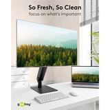 goobay Freestanding Single Monitor Mount, 17 tot 32 inch monitorarm Zwart