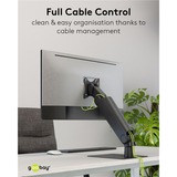 goobay Freestanding Single Monitor Mount, 17 tot 32 inch monitorarm Zwart