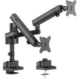 ACT Connectivity Monitorarm office solid pro, mechanische veer, 2 monitoren Zwart