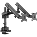 ACT Connectivity Monitorarm office solid pro, mechanische veer, 2 monitoren Zwart