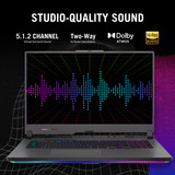 ASUS ROG Strix G17 G713PI-HX130W 17.3"  gaming laptop Grijs | R9 7940HX | RTX 4070 | 16 GB | 1 TB SSD