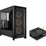Corsair FRAME 4000D RS ARGB + RM850x (2024) 850W Bundel midi tower behuizing Zwart | 2x USB-A | 1x USB-C | RGB | Tempered Glass