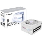 GIGABYTE AORUS ELITE GP-AE850PM PG5 ICE, 850 Watt voeding  Wit, 6x PCIe, 1x 12VHPWR, Kabelmanagement