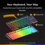Glorious GMBK 75%, gaming toetsenbord Zwart, US lay-out, Membraan, 75%, RGB