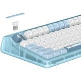 Iqunix OG80 Wintertide Wireless Mechanical Keyboard Lichtblauw, US lay-out (QWERTY), IQUNIX Moonstone, 80% (TKL)	, RGB leds, Hot-swappable, PBT, 2.4GHz | Bluetooth 5.1 | USB-C