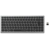 Kensington KB435 EQ Rechargeable Multi-Device Compact Keyboard Grijs, US-International lay-out (QWERTY), Scissor switches, 80% (TKL), USB, 2,4 GHz, Bluetooth 5.4